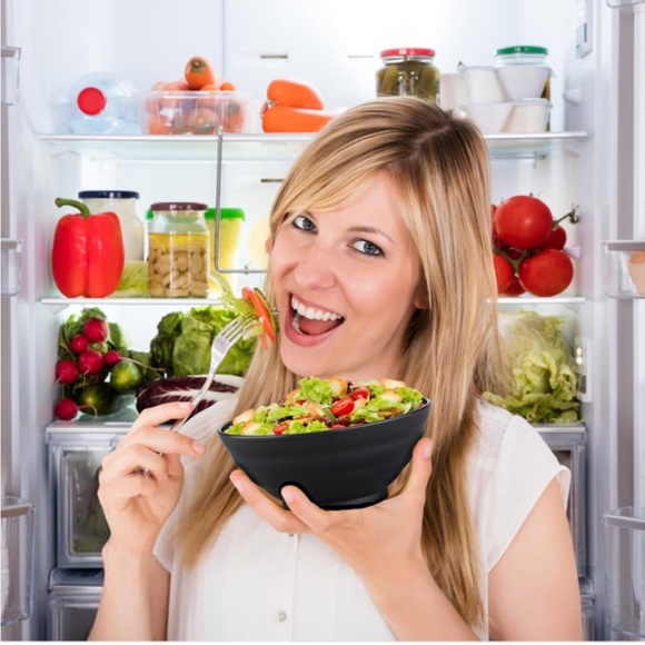 5for$10 Two 34oz Plastic Bowls Reusable Kitchen Unbreakable Soup Bowls for Kids - Picture 5 of 7